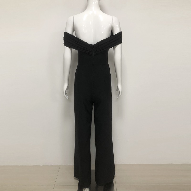 Black Crystals Women Jumpsuit  - Women'S Formal Jumpsuit Evening Wear บทวิจารณ์และราคา