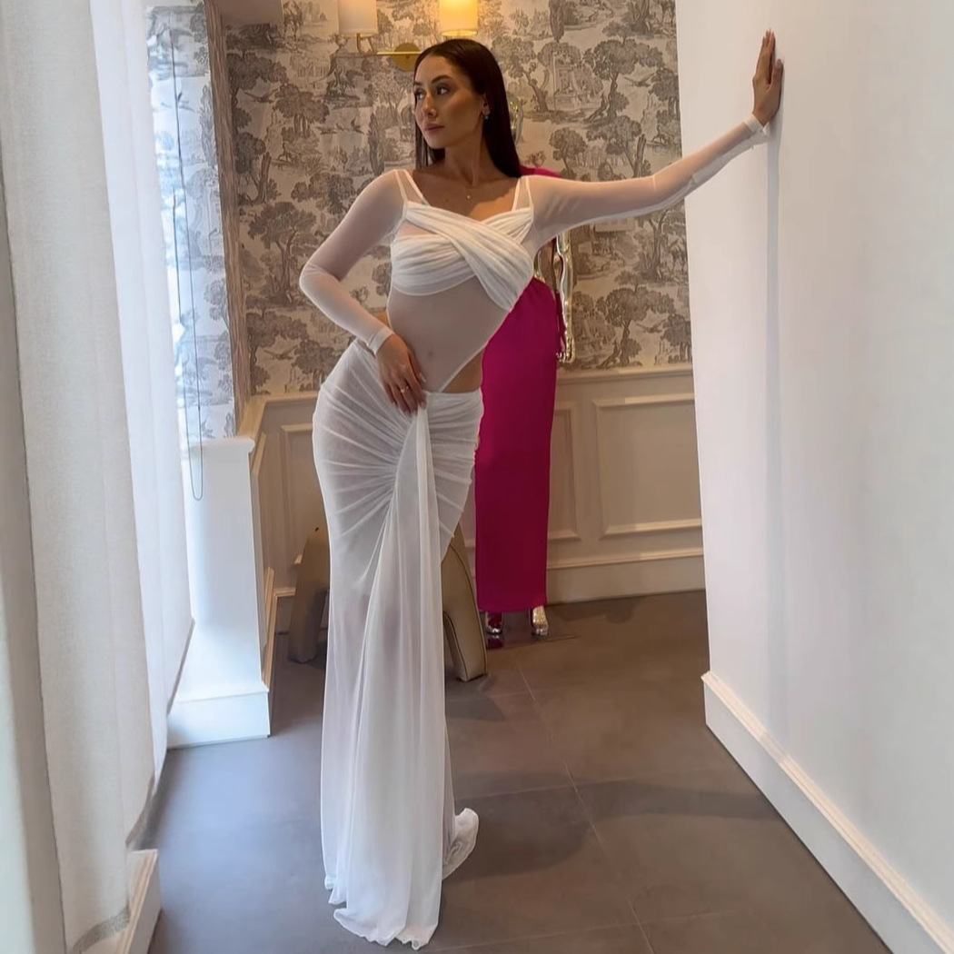 Pink Prom Dress 2 Pcs  Women J - Women'S Formal Jumpsuit Evening Wear บทวิจารณ์และราคา