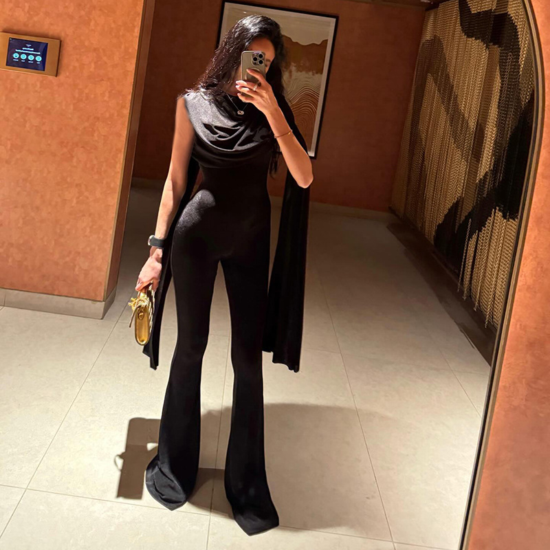 Black Women Jumpsuit Sexy Slee - Women'S Formal Jumpsuit Evening Wear บทวิจารณ์และราคา