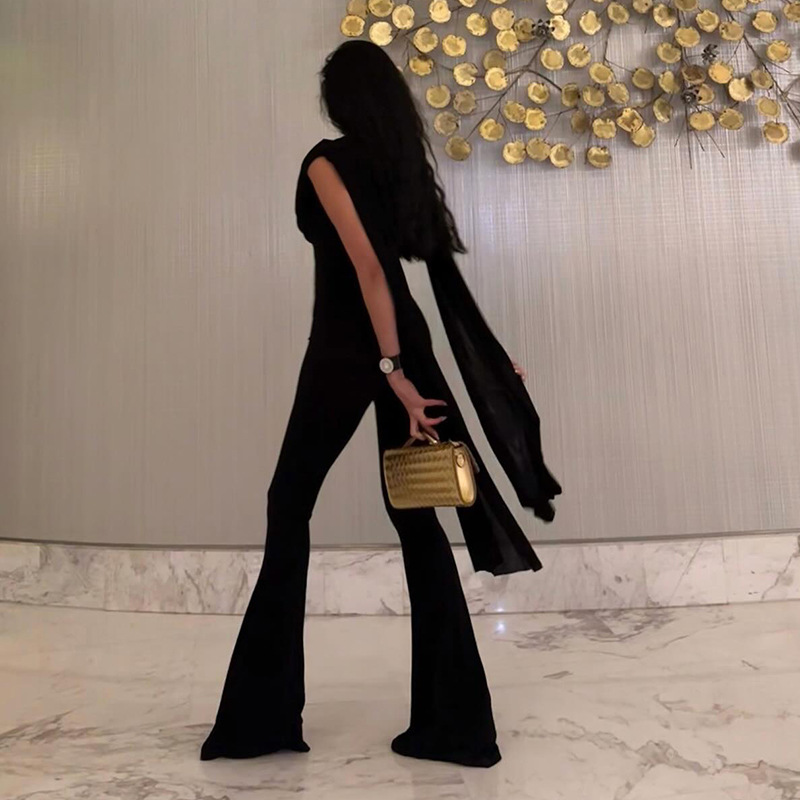 Black Women Jumpsuit Sexy Slee - Women'S Formal Jumpsuit Evening Wear บทวิจารณ์และราคา
