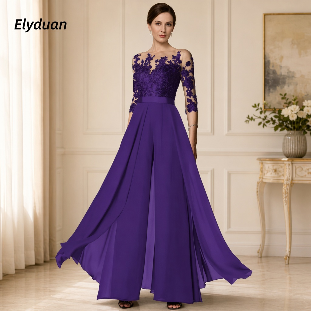 Purple Chiffon Women Jumpsuits - Women'S Formal Jumpsuit Evening Wear บทวิจารณ์และราคา