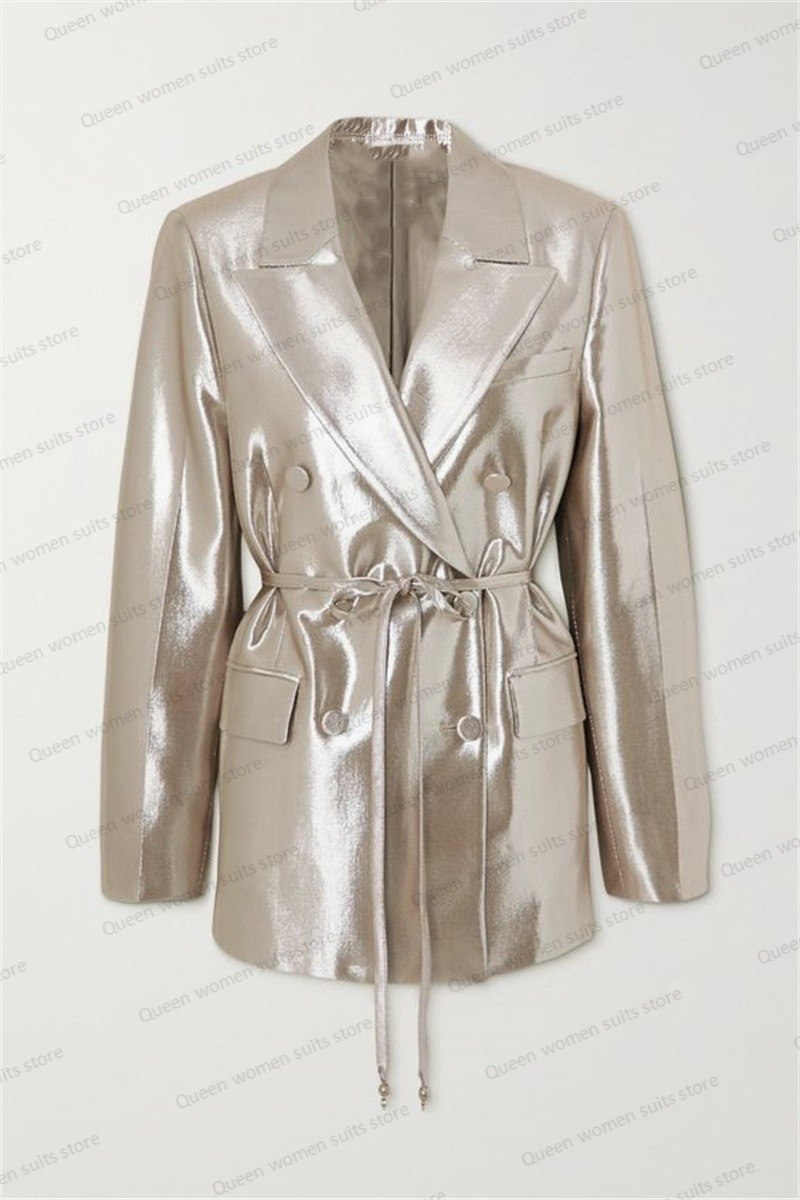 Shiny Satin Wedding Women Suit - Women Formal Wear Coat บทวิจารณ์และราคา