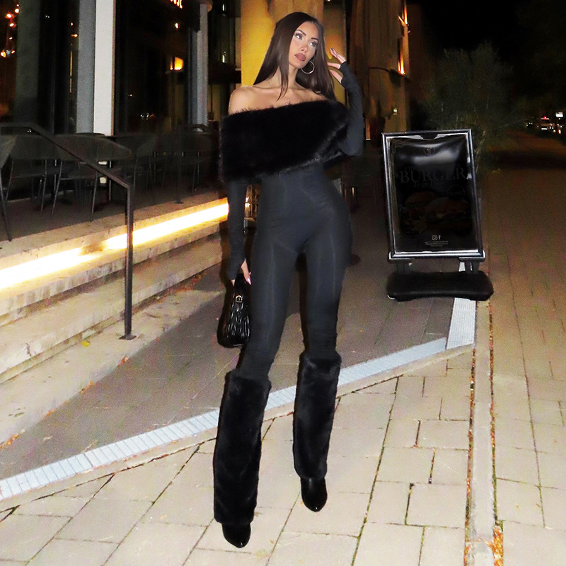 Luxury Fur Women Jumpsuit Sexy - Women'S Formal Jumpsuit Evening Wear บทวิจารณ์และราคา