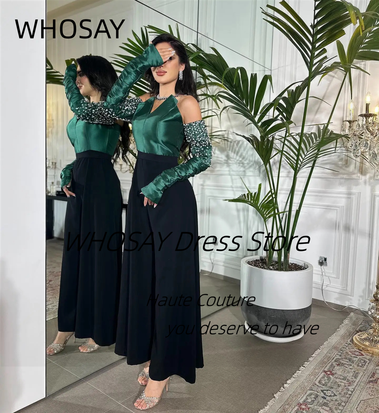 WHOSAY Customized Bead Long Sl - Women'S Formal Jumpsuit Evening Wear บทวิจารณ์และราคา