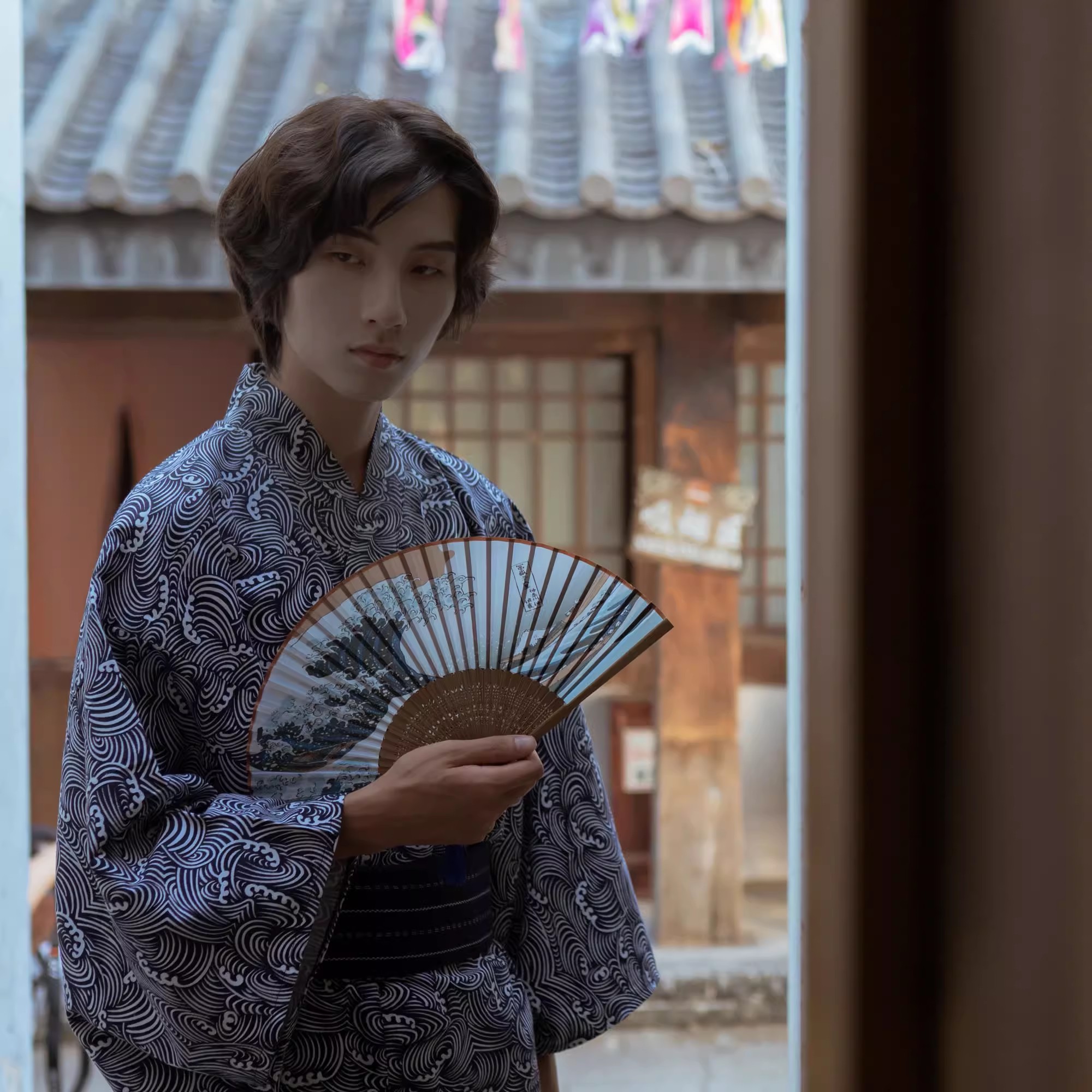 Men's Cotton Kimono with Belt  - Women'S Formal Traditional Wear บทวิจารณ์และราคา