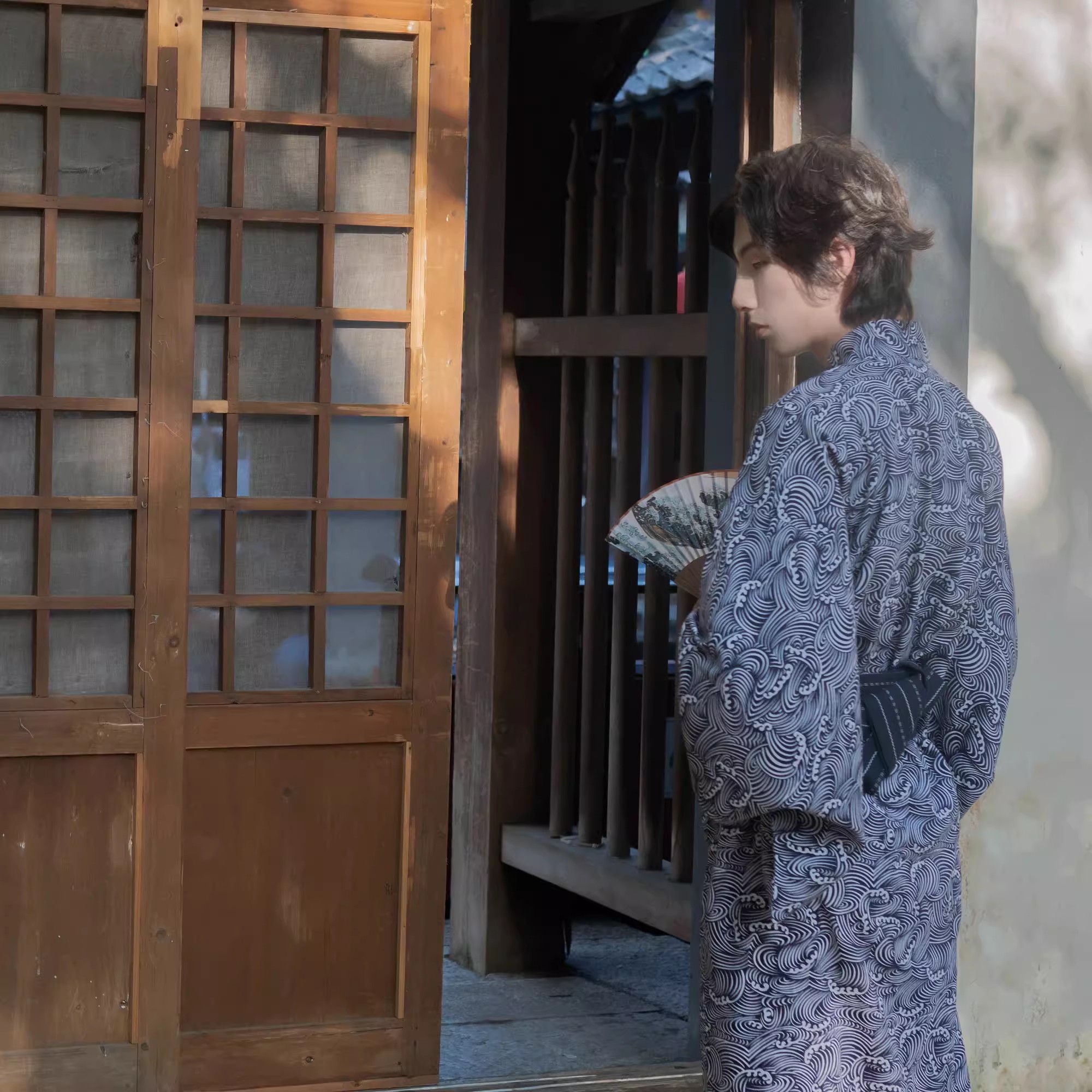 Men's Cotton Kimono with Belt  - Women'S Formal Traditional Wear บทวิจารณ์และราคา
