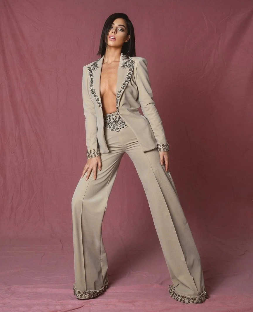 Amazing Rhinestones Women Suit - Women'S Formal Wear For A Wedding บทวิจารณ์และราคา
