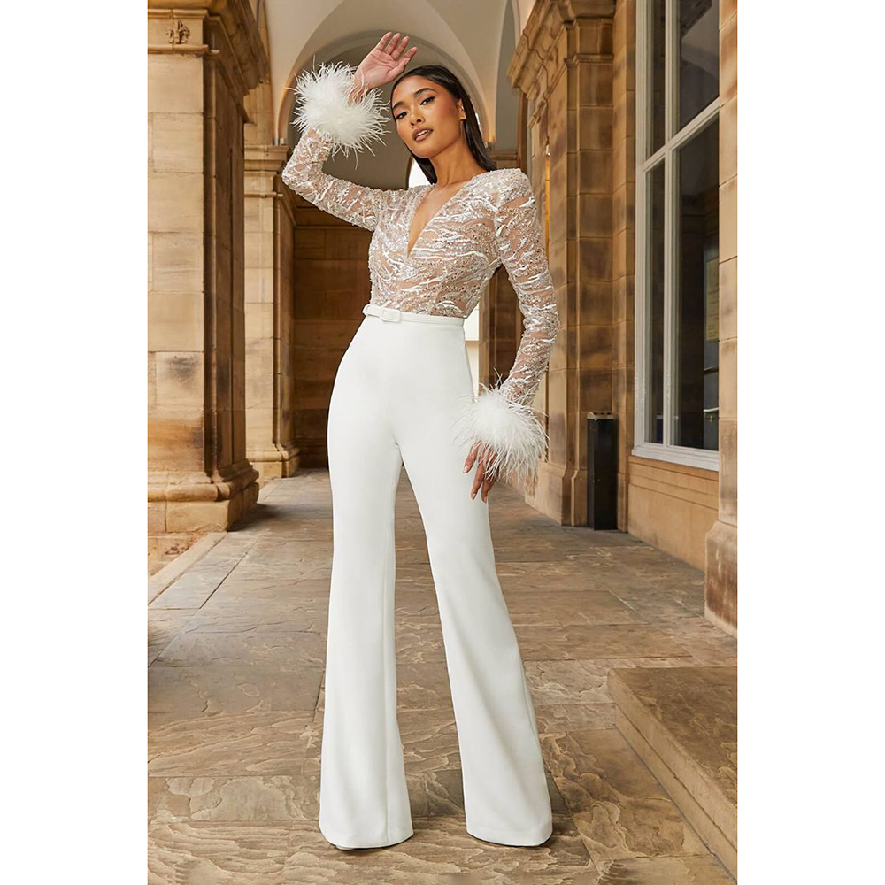 Chic Evening Dress Jumpsuits f - Women'S Formal Jumpsuit Evening Wear บทวิจารณ์และราคา