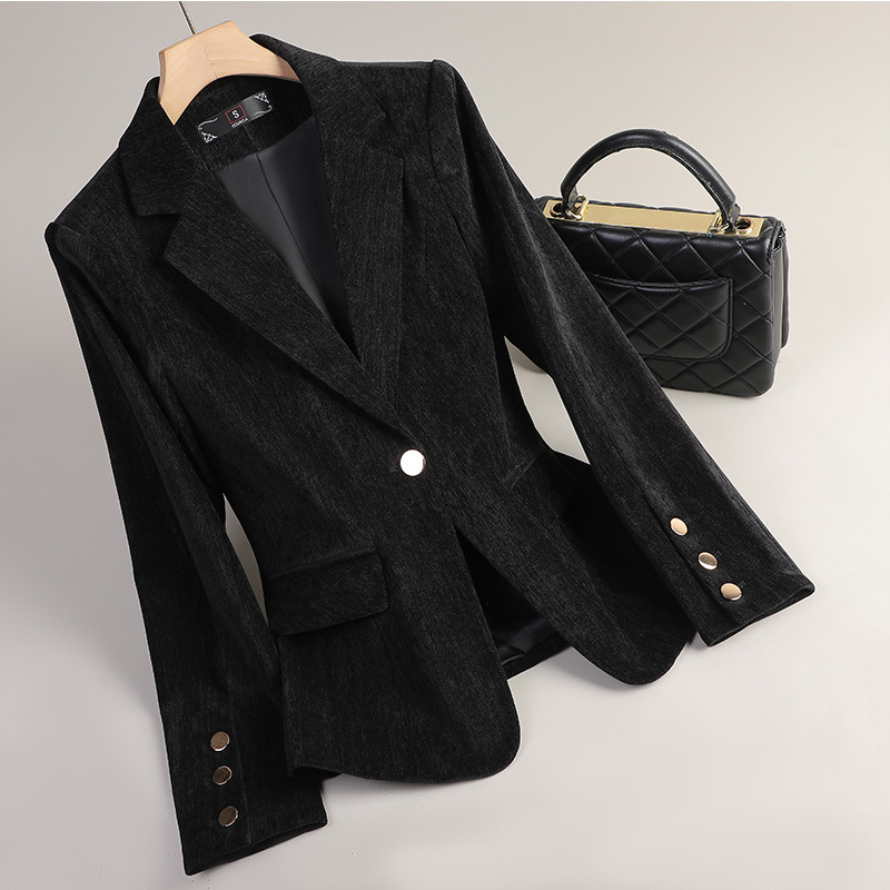 Yellow Gold Velvet Blazer Wome - Women Formal Wear Coat บทวิจารณ์และราคา