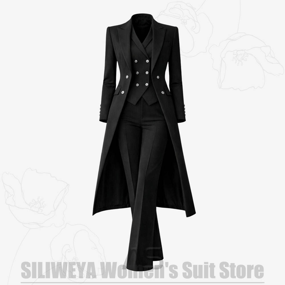 Women's Suit 3 Piece Double Br - Women Formal Wear Coat บทวิจารณ์และราคา