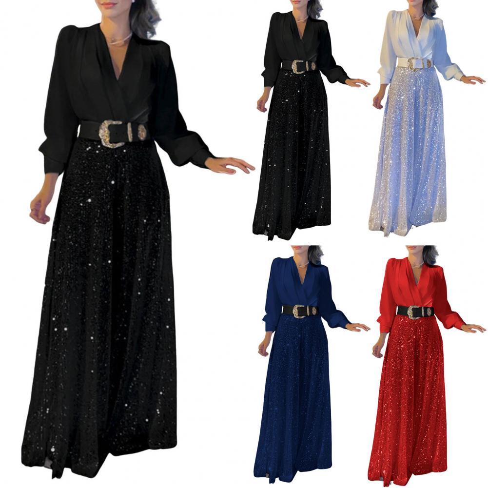 Wide-leg Jumpsuit Lady Evening - Women'S Formal Jumpsuit Evening Wear บทวิจารณ์และราคา