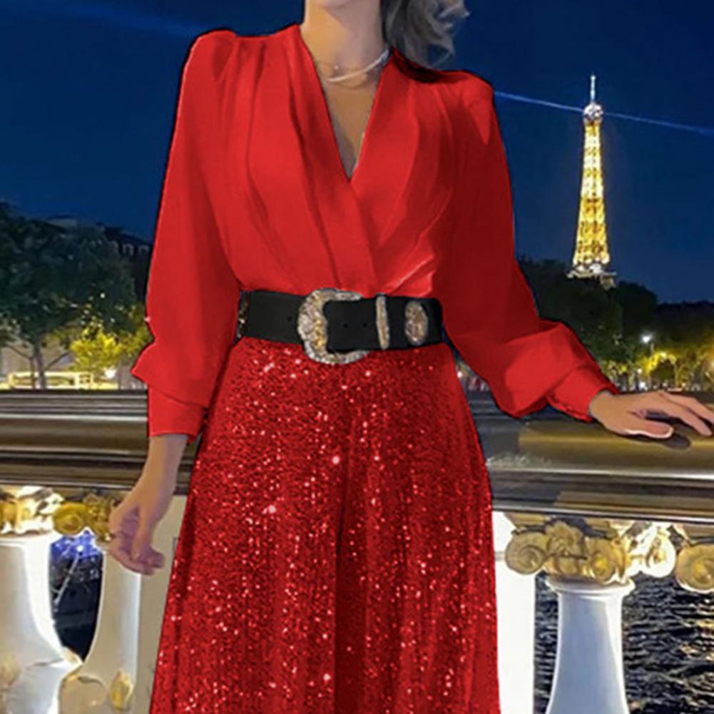 Wide-leg Jumpsuit Lady Evening - Women'S Formal Jumpsuit Evening Wear บทวิจารณ์และราคา