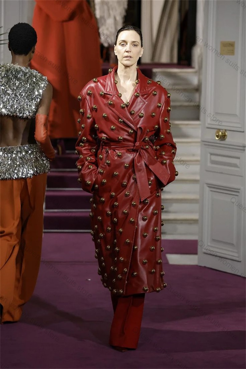 PU Leather Women Suit Pants Se - Women Formal Wear Coat บทวิจารณ์และราคา