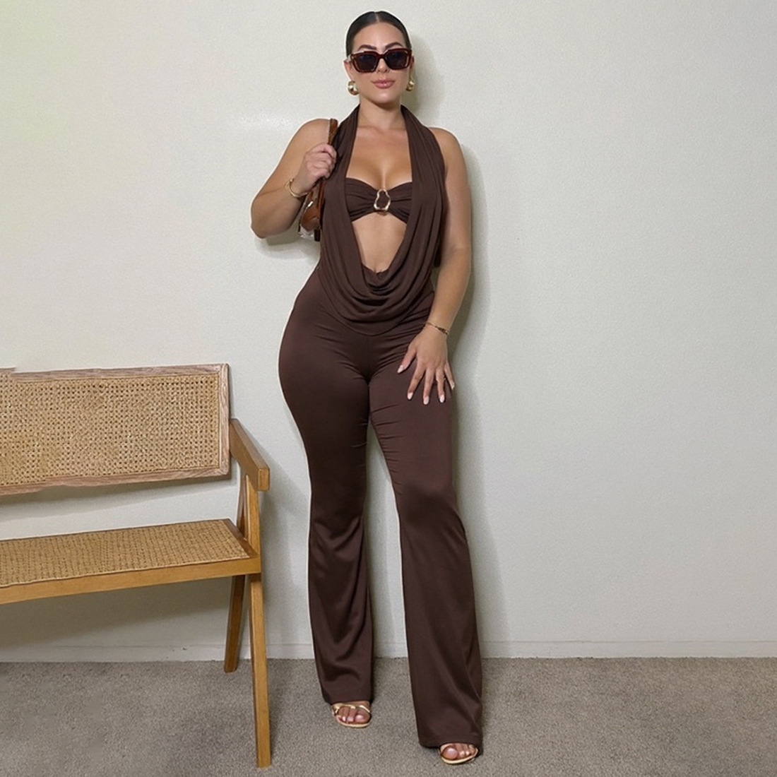 Black Women Jumpsuit 2 Pieces  - Women'S Formal Jumpsuit Evening Wear บทวิจารณ์และราคา
