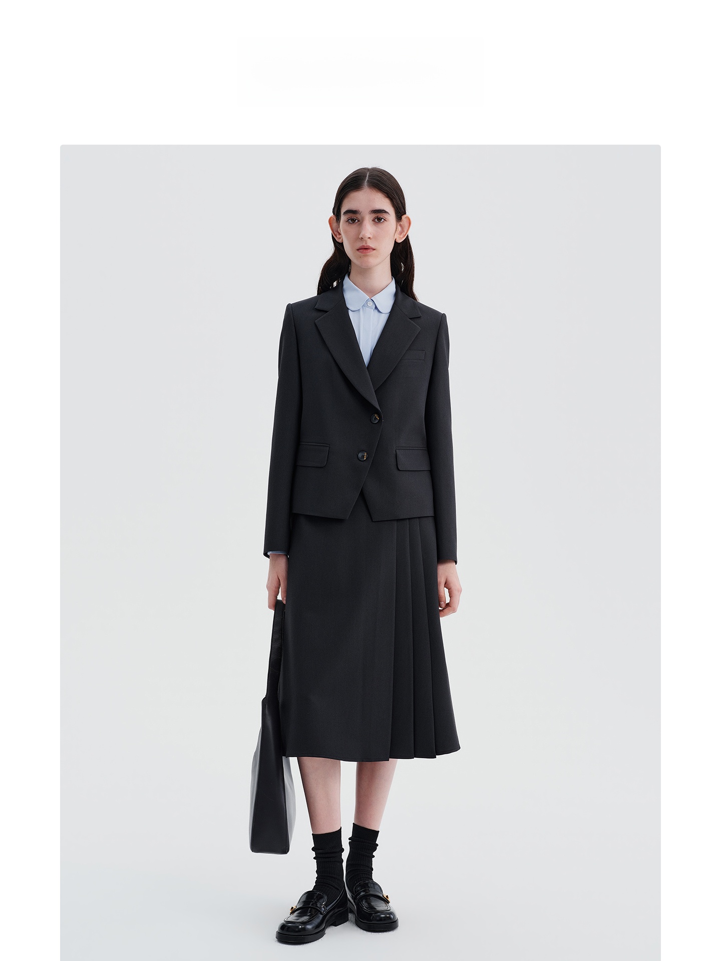 Deep Grey Suit Jacket And Half - Women Formal Wear For Interview บทวิจารณ์และราคา
