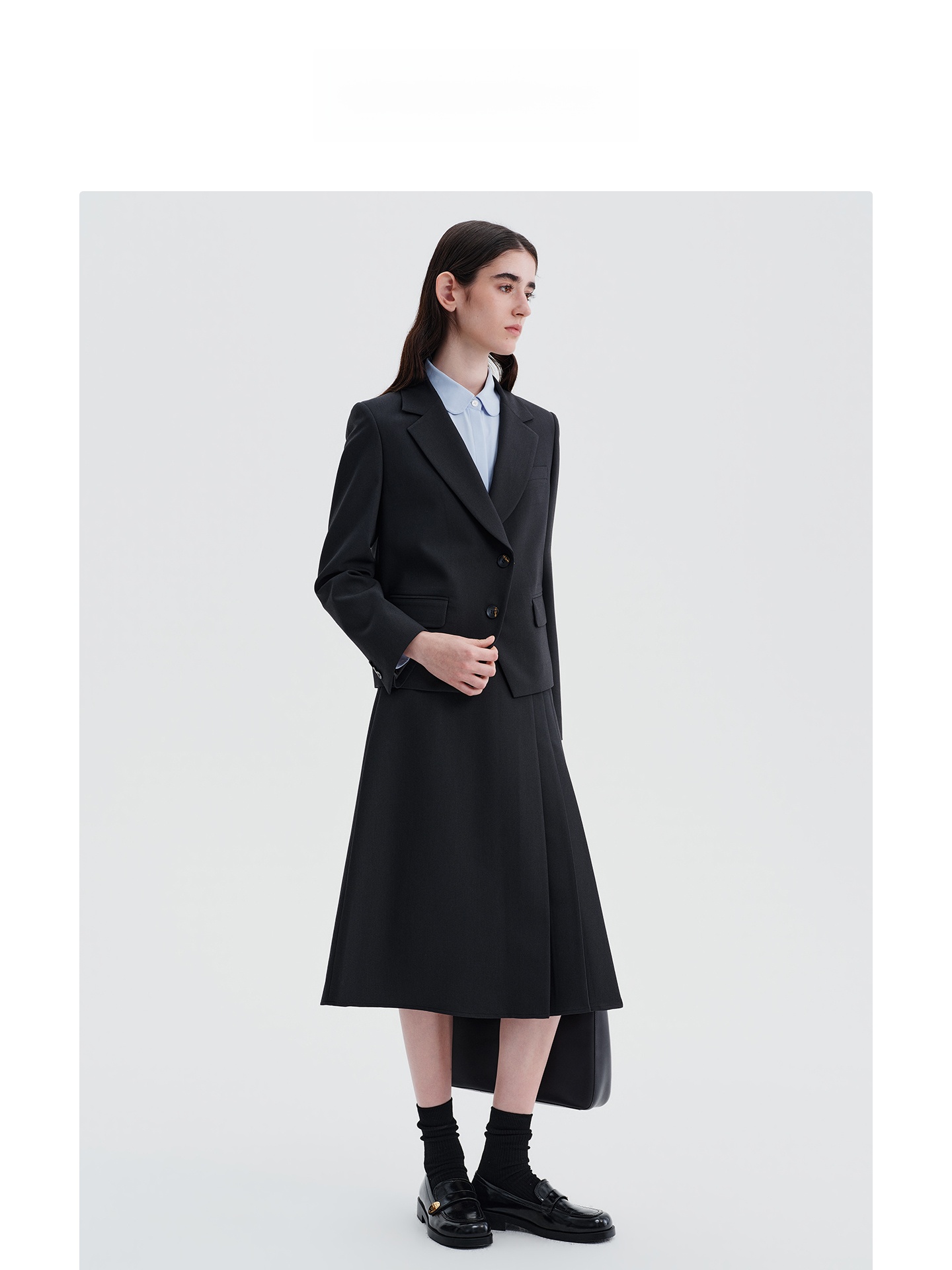 Deep Grey Suit Jacket And Half - Women Formal Wear For Interview บทวิจารณ์และราคา
