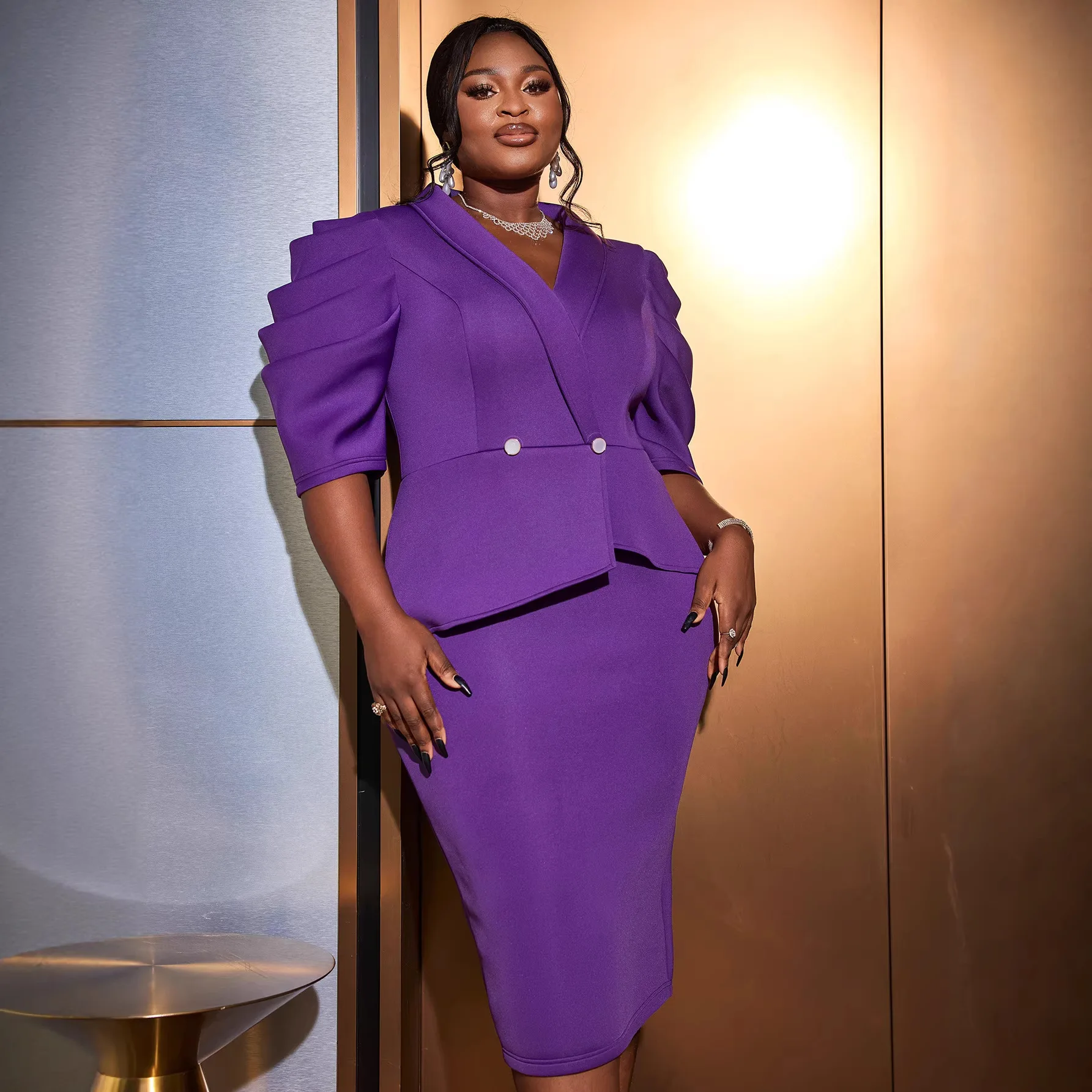 Africa Clothing Bodycon Purple - Women'S Formal Traditional Wear บทวิจารณ์และราคา